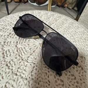Quay Australia Black Aviator Sunglasses
